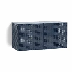 Perforated Cabinet väggskåp small Steel blue
