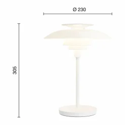 PH 80 portabel bordslampa Vit opal vit