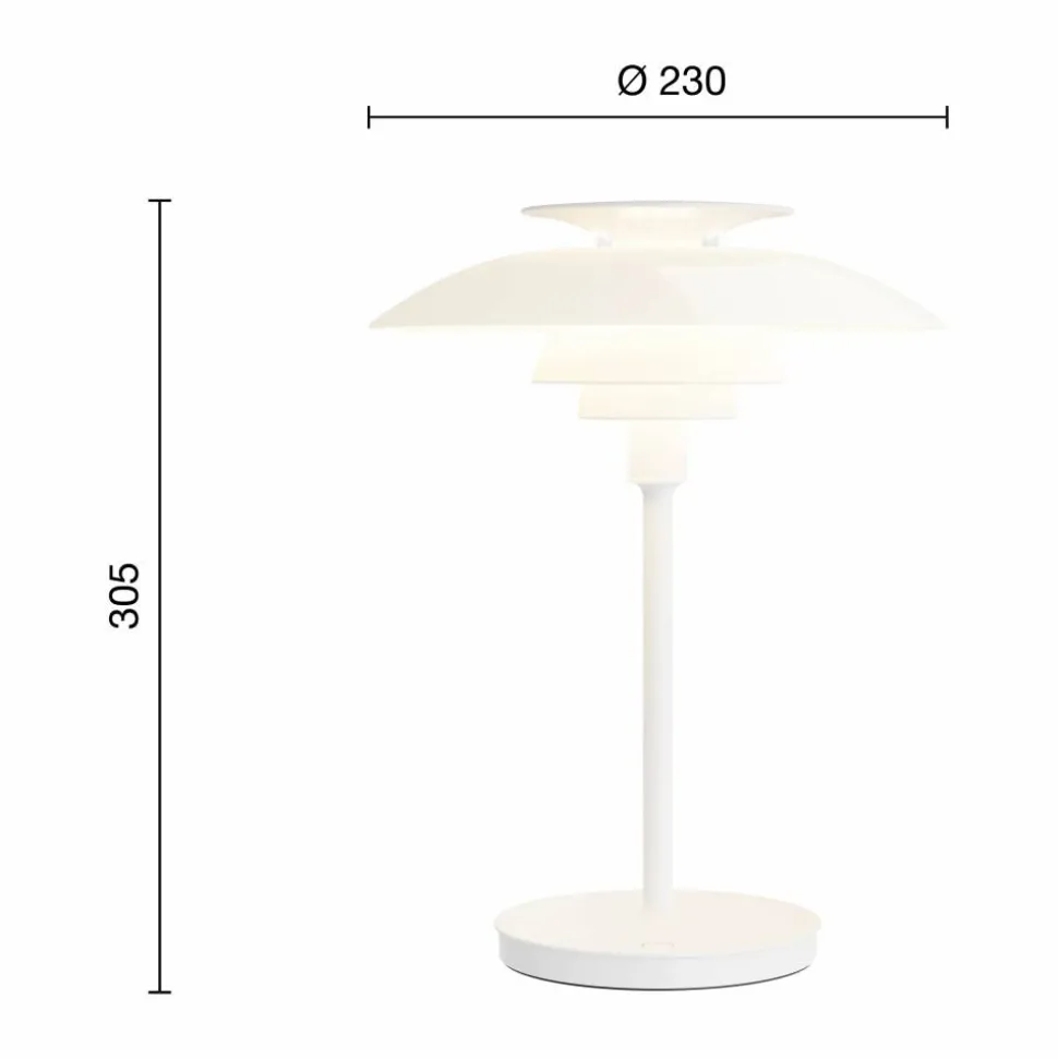 PH 80 portabel bordslampa Vit opal vit