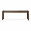 PI bänk 126x35 cm Lackad teak brown