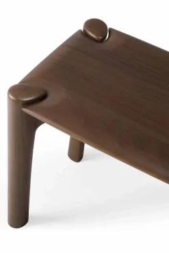 PI bänk 126x35 cm Lackad teak brown