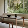 PI bänk 186x35 cm Lackad teak brown
