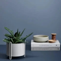 Pidestall blomkruka small Ø15 cm Grå