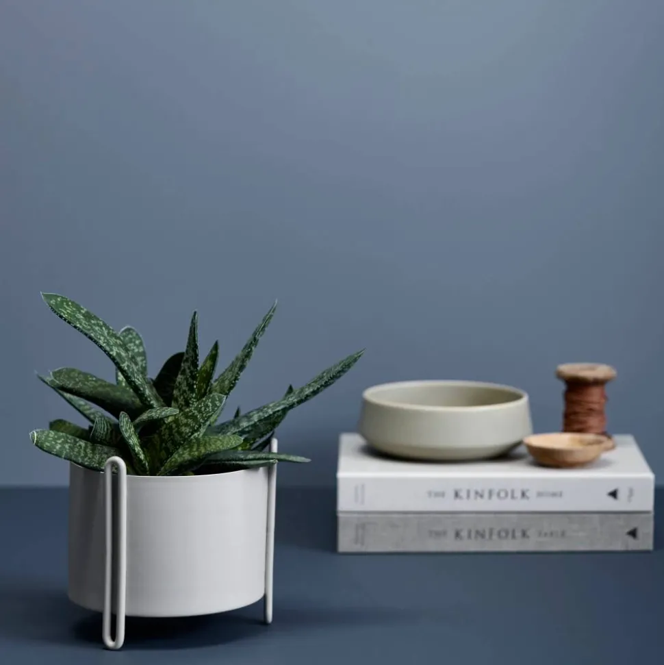 Pidestall blomkruka small Ø15 cm Grå
