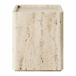 Pietra sidobord 33x33x40 cm Neutral white travertine