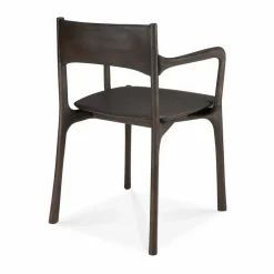PI karmstol Dark brown teak