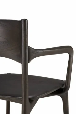 PI karmstol Dark brown teak