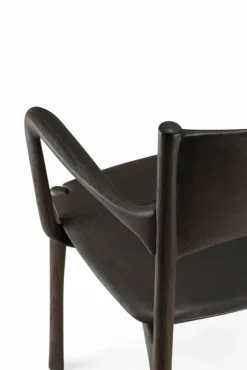 PI karmstol Dark brown teak
