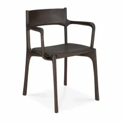 PI karmstol Dark brown teak