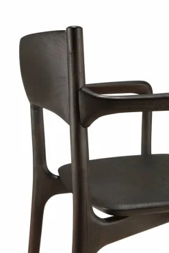 PI karmstol Dark brown teak