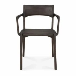 PI karmstol Dark brown teak