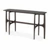 PI konsollbord Teak dark brown 140x42 cm