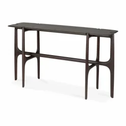 PI konsollbord Teak dark brown 140x42 cm