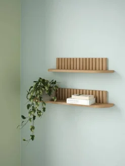 Pillar vägghylla Oak 78x15x12 cm
