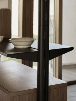 Pira G2 hyllsystem F C B Black/Walnut 248-255 cm
