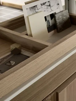 Pira G2 hyllsystem F C B White/Oak 240-247 cm