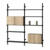 Pira G2 hyllsystem W A Black/Oak