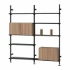 Pira G2 hyllsystem W A Black/Walnut