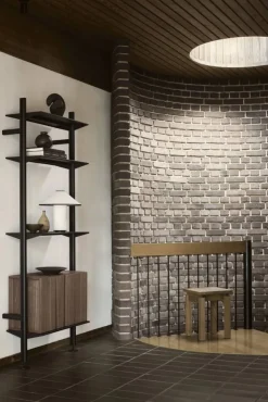 Pira G2 hyllsystem W B Black/Walnut