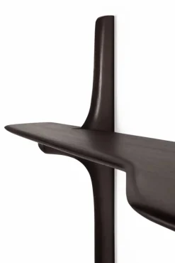 PI väggmonterat skrivbord Dark brown mahogny 140x48 cm