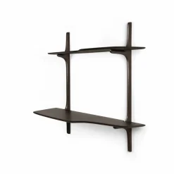 PI väggmonterat skrivbord Dark brown mahogny 140x48 cm