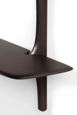 PI väggmonterat skrivbord Dark brown mahogny 140x48 cm