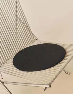 PK4 loungestol med dyna Rostfritt stål-natur-svart