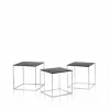 PK71 satsbord Black acrylic-stainless steel