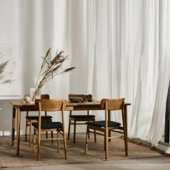 Prima Vista stol Läder elmotique 43807 cognac-björk ljus mattlack