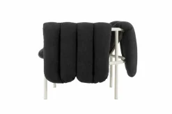 Puffy loungefåtölj Anthracite-cream