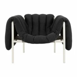 Puffy loungefåtölj Anthracite-cream