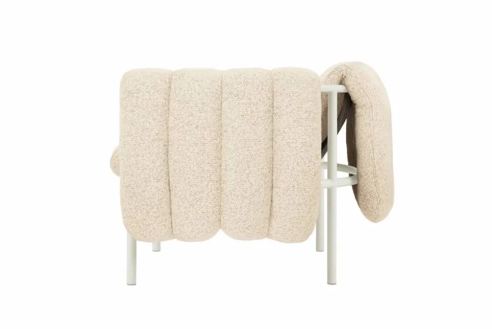 Puffy loungefåtölj Eggshell-cream