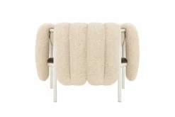 Puffy loungefåtölj Eggshell-cream
