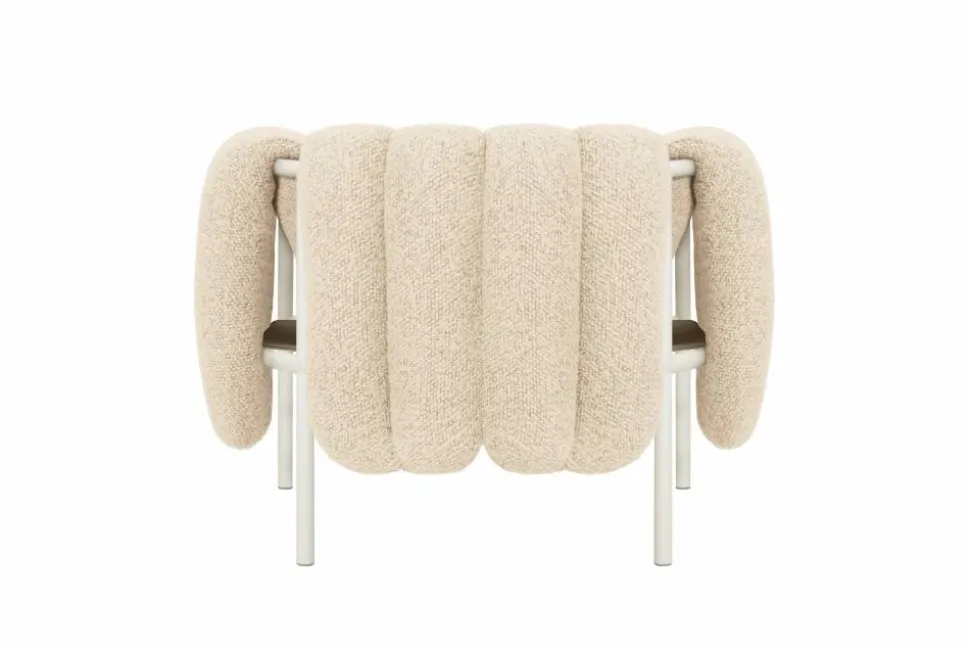 Puffy loungefåtölj Eggshell-cream