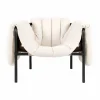 Puffy loungefåtölj Natural-black grey