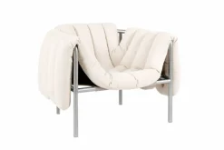 Puffy loungefåtölj Natural-rostfritt stål