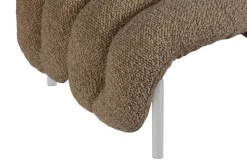 Puffy loungefåtölj + ottoman Sawdust-rostfritt stål
