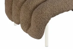 Puffy loungefåtölj + ottoman Sawdust-cream