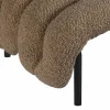 Puffy loungefåtölj + ottoman Sawdust-black grey