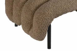 Puffy loungefåtölj + ottoman Sawdust-black grey