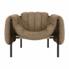 Puffy loungefåtölj Sawdust-black grey