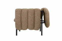 Puffy loungefåtölj Sawdust-black grey