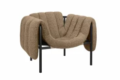 Puffy loungefåtölj Sawdust-black grey