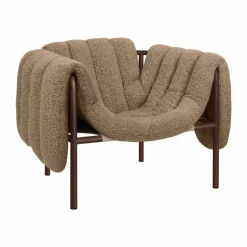 Puffy loungefåtölj Sawdust-chocolate brown