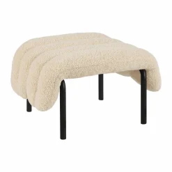 Puffy ottoman 58x67 cm Eggshell-black grey