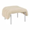 Puffy ottoman 58x67 cm Eggshell-rostfritt stål