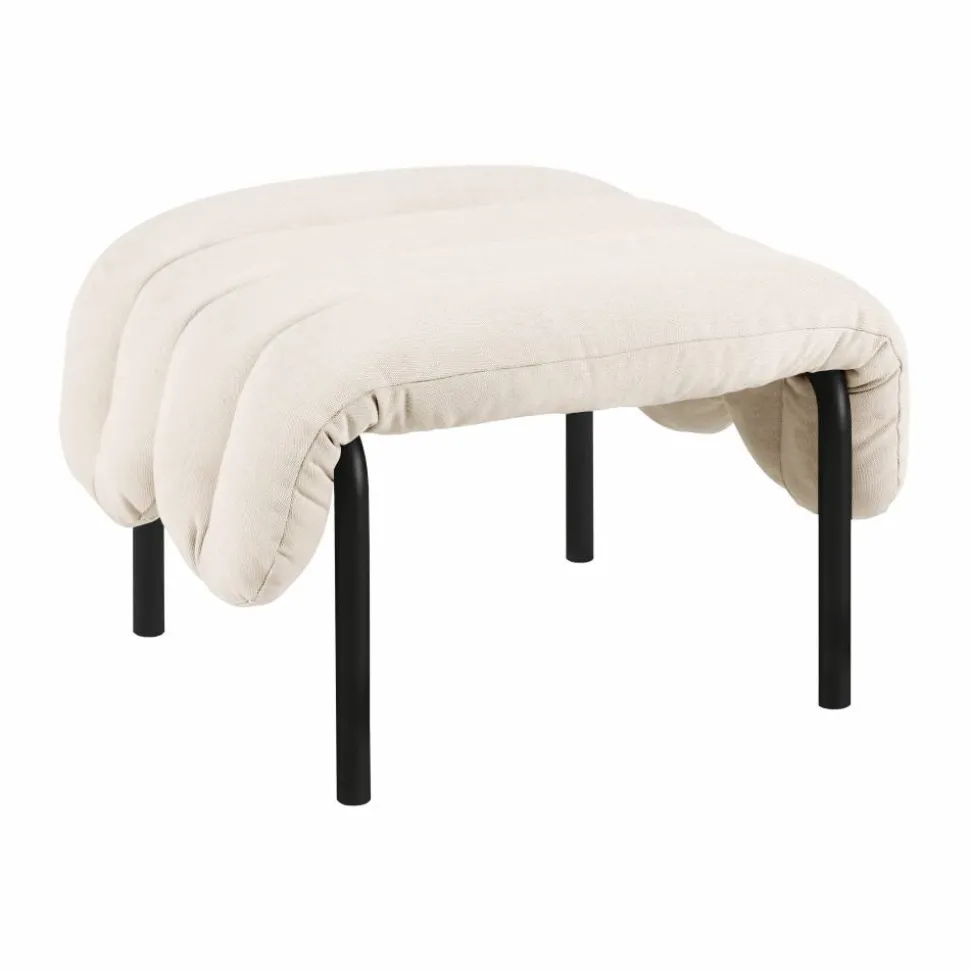 Puffy ottoman 58x67 cm Natural-black grey