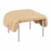 Puffy ottoman 58x67 cm Sand leather-rostfritt stål