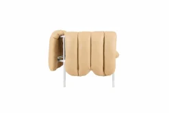 Puffy 2 5-sits soffa 205 cm Sand leather-rostfritt stål