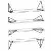 Pythagoras Shelf hyllplan valnöt